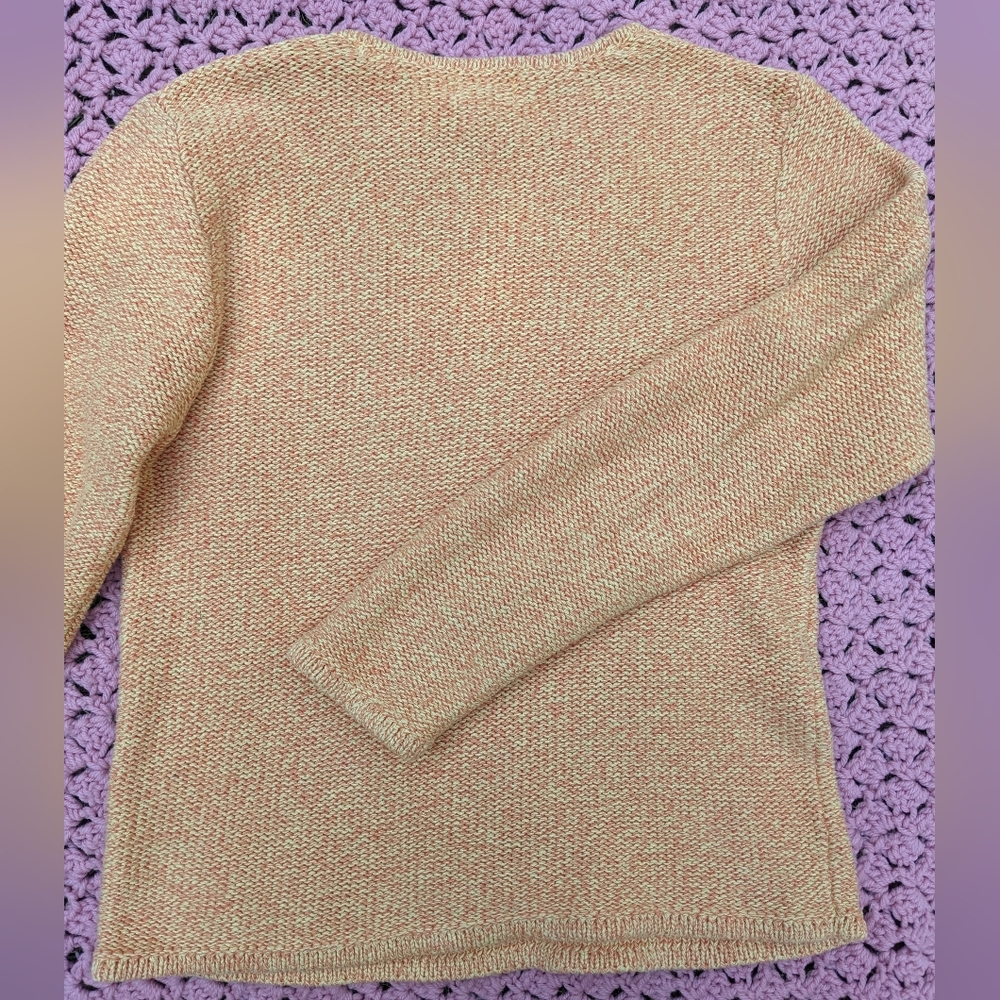 LL Bean marled orange sweater